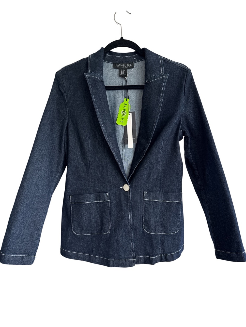 Rachel Zoe Dark Indigo Denim Blazer Jacket